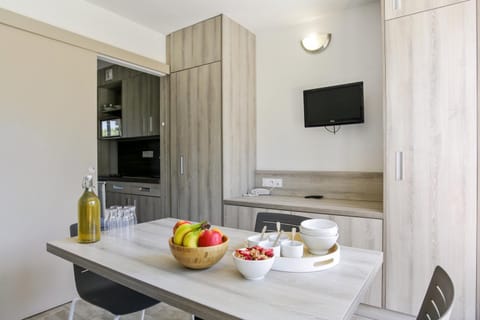 Day, TV and multimedia, Kitchen or kitchenette, Food and drinks, Dining area, On site, Food, Breakfast, minibar