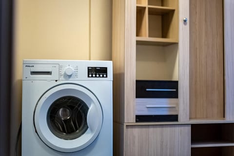 Property building, wardrobe, washing machine