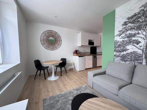 Kitchen or kitchenette, Living room, Dining area