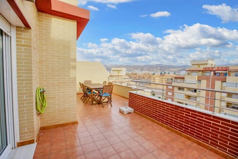 2 bedrooms apartement at Roquetas de Mar 10 m away from the beach with sea view shared pool and furnished terrace Condo in Roquetas de Mar