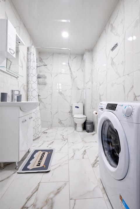 Shower, Toilet, Bathroom, washing machine