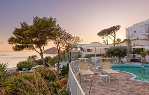 Property building, Pool view, Swimming pool, Sunset