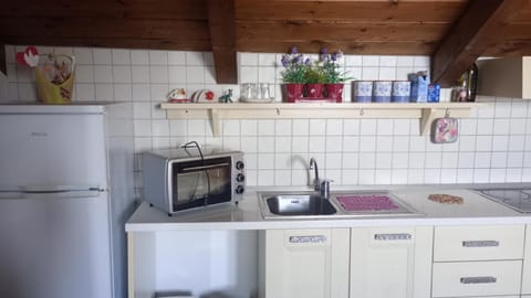 Kitchen or kitchenette, oven, stove, toaster