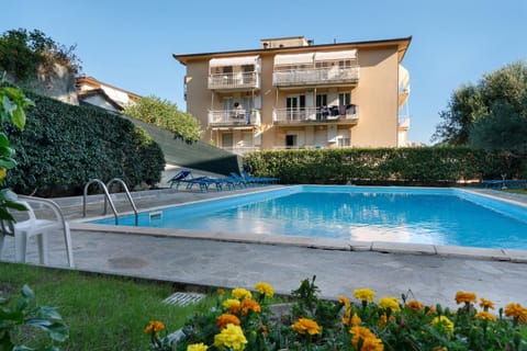 Property building, Living room, Swimming pool