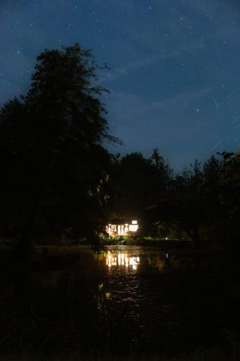 Property building, Night, Lake view
