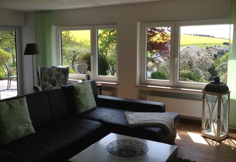 Living room, Seating area, Garden view