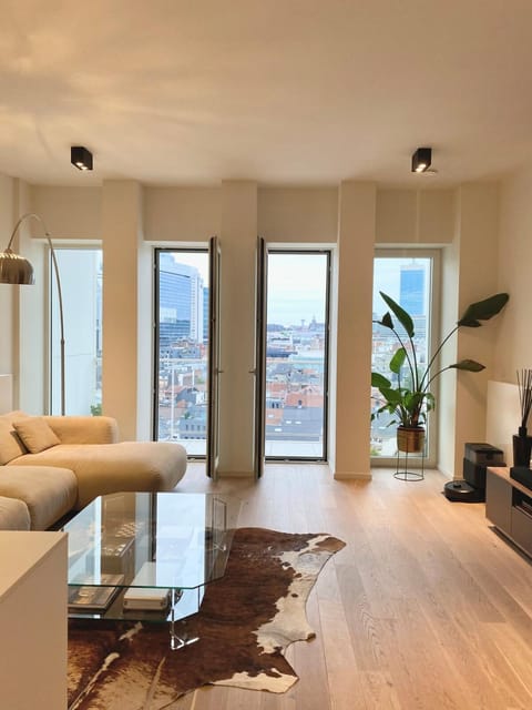 Living room, Seating area, City view