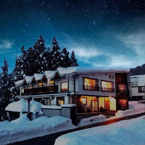 Property building, Night, Winter