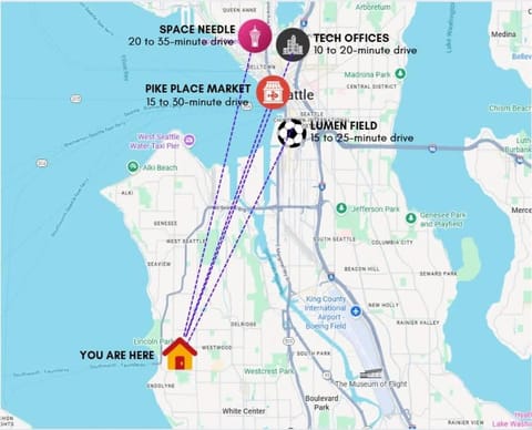 Family Beachside Driftwood House 3BR Yard & Parking House in Burien