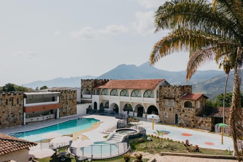 Property building, Mountain view, Pool view, Swimming pool