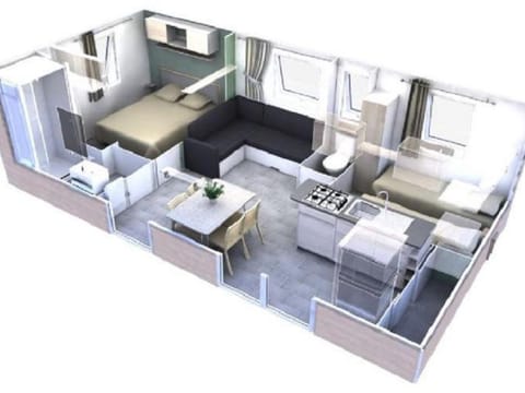 Mobil-home avec Terrasse pour 6 Personnes en Ardèche - API-1-52-360 Campground/
RV Resort in Provence-Alpes-Côte d'Azur