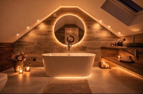 Bathroom, Bath, towels