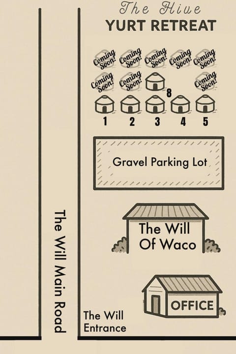 Rustic Luxe Yurt- Unit #1 Campground/
RV Resort in Waco