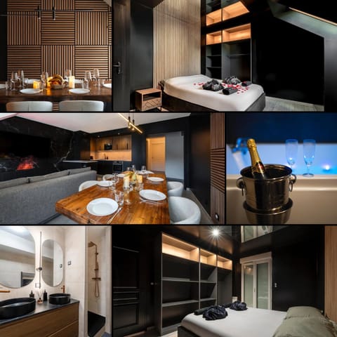 Obsidian Luxury Suite - balnéo, miroirs aux plafonds, proche disney Apartment in Chessy