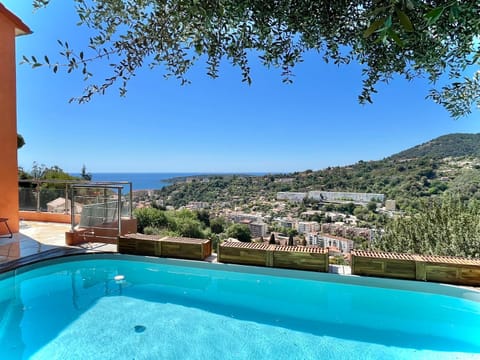 Natural landscape, Balcony/Terrace, Pool view, Sea view, Swimming pool
