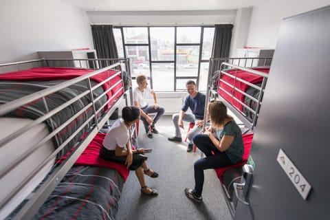 River view, group of guests, bunk bed