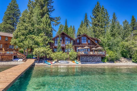 Beyond the Blue Lakefront Escape by Tahoe Getaways - Pet-Friendly 6BR with Pier, Buoy & Hot Tub House in Lake Tahoe
