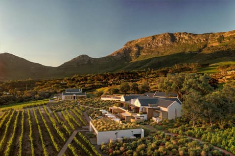 Property building, Natural landscape, Bird's eye view, Mountain view
