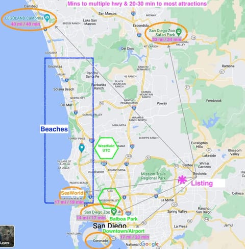 Family Haven with Sports court Game Room King Beds House in La Mesa