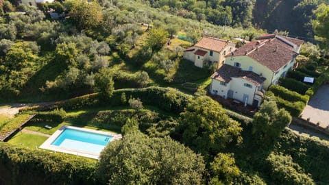 Property building, Natural landscape, Bird's eye view, Garden, Garden view, Pool view, Swimming pool