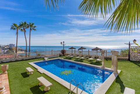 Property building, Living room, Swimming pool