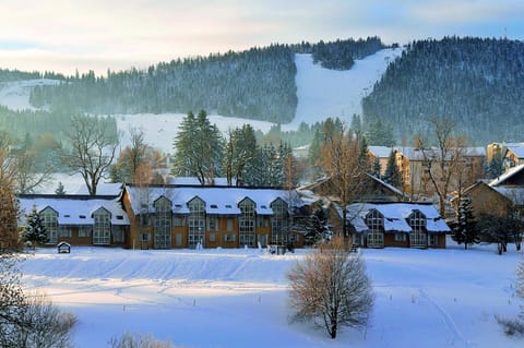 Property building, Bird's eye view, Winter