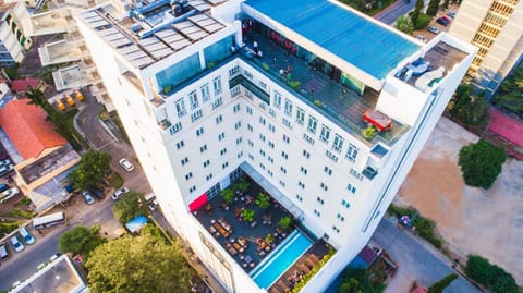 Property building, Bird's eye view, Pool view