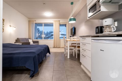 Bed, Kitchen or kitchenette, Dining area, Bedroom