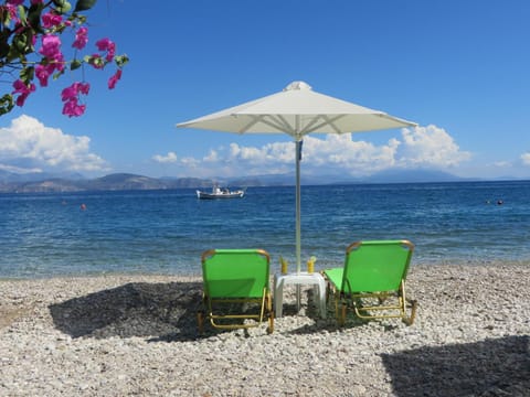 Beach, Sea view, sunbed