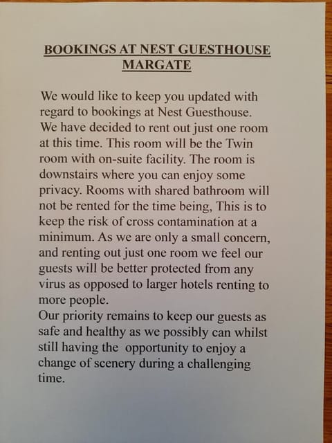 Nest Guesthouse Alojamiento y desayuno in Margate