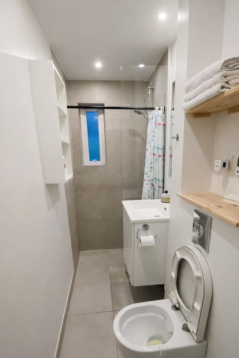 Shower, Toilet, towels