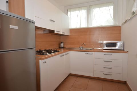 Kitchen or kitchenette, minibar, stove