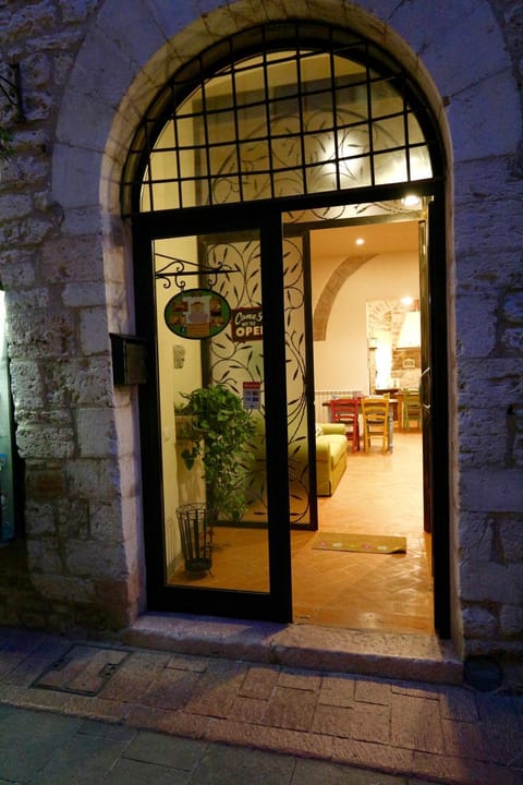 Patio, Facade/entrance, Night, Property logo or sign