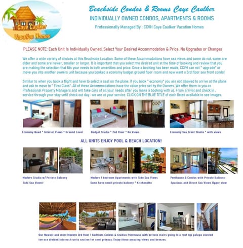 Beach Side Condos Caye Caulker by CCVH Apartment hotel in Belize District