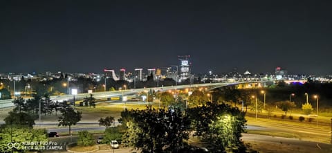 Night, City view, Street view