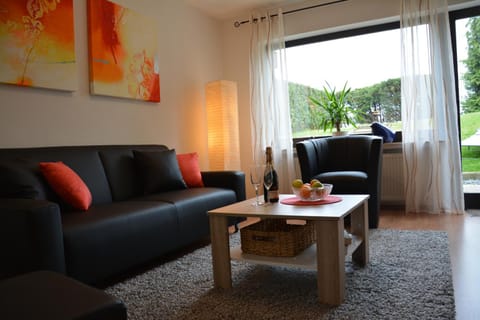 Living room, Seating area, Garden view