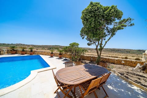 Patio, Day, Natural landscape, Pool view, Swimming pool, sunbed