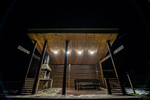 Night, BBQ facilities, Seating area, flat iron