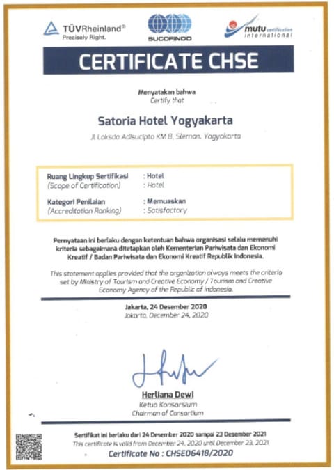 Satoria Hotel Yogyakarta - CHSE Certified Hôtel in Special Region of Yogyakarta