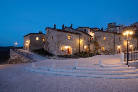 Property building, Night, Bird's eye view, Winter