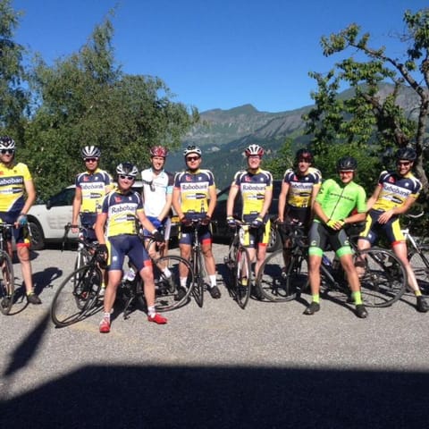 Cycling, group of guests