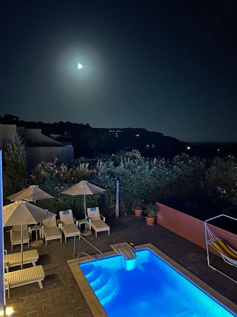 Night, Natural landscape, Pool view, Swimming pool