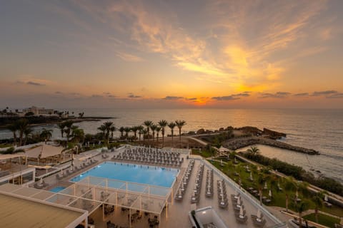 Pool view, Sea view, Swimming pool, Sunset