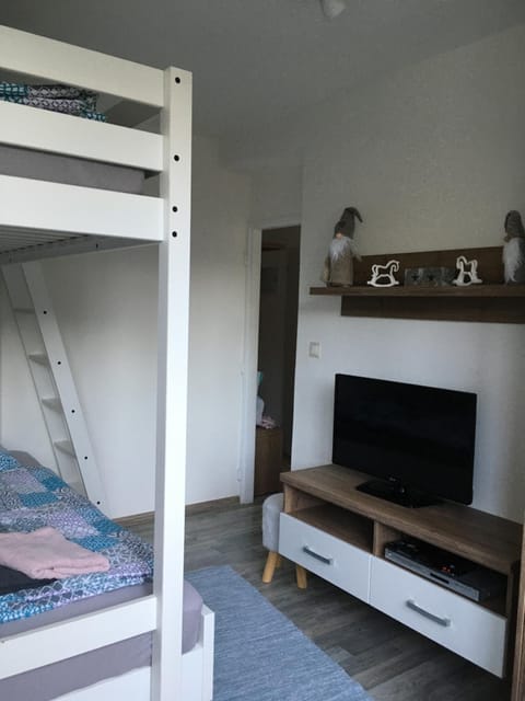 Photo of the whole room, bunk bed