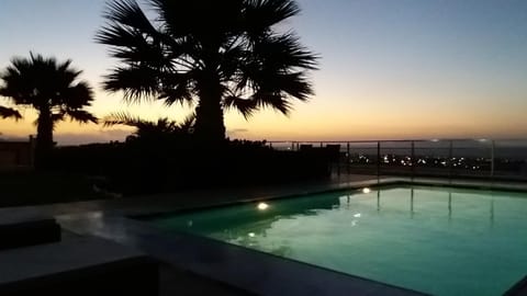 Summer, On site, Garden view, Pool view, Sea view, Swimming pool, Sunset