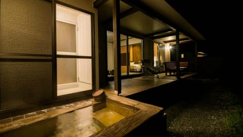 Night, Hot Spring Bath, Bathroom, View (from property/room), Photo of the whole room, Open Air Bath