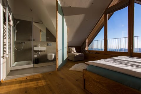 Shower, Bathroom, Balcony/Terrace, Bedroom, Landmark view, Mountain view, River view, Sea view