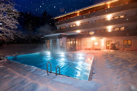 Property building, Winter, Mountain view, Swimming pool