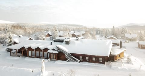 Property building, Bird's eye view, Winter