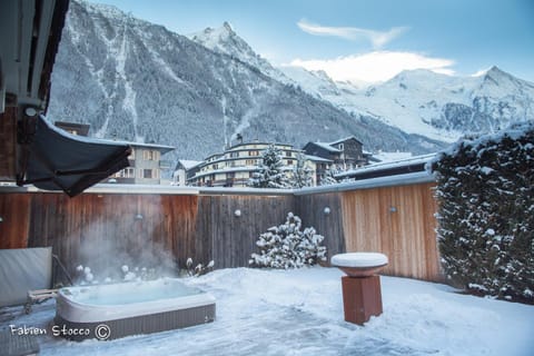 Winter, Garden, Hot Tub, Balcony/Terrace, Landmark view, Mountain view, Pool view